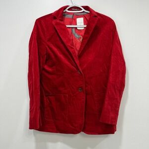 J Mclaughlin Womens Aubrey Jacket XS NWT $348‎ Red Blazer Holiday Velour Button